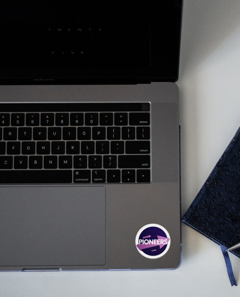 Sticker on Laptop Mockup